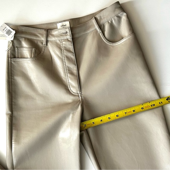 🌷NWT Vegan Leather Wilfred Light Taupe/Tan Pants. Size: 8 - Picture 5 of 16